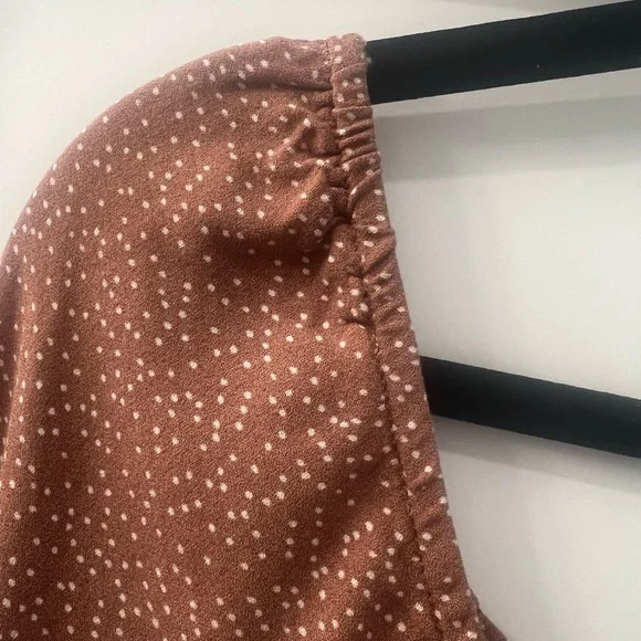 Pink long sleeve top with white polka dot details - Picture 4 of 5